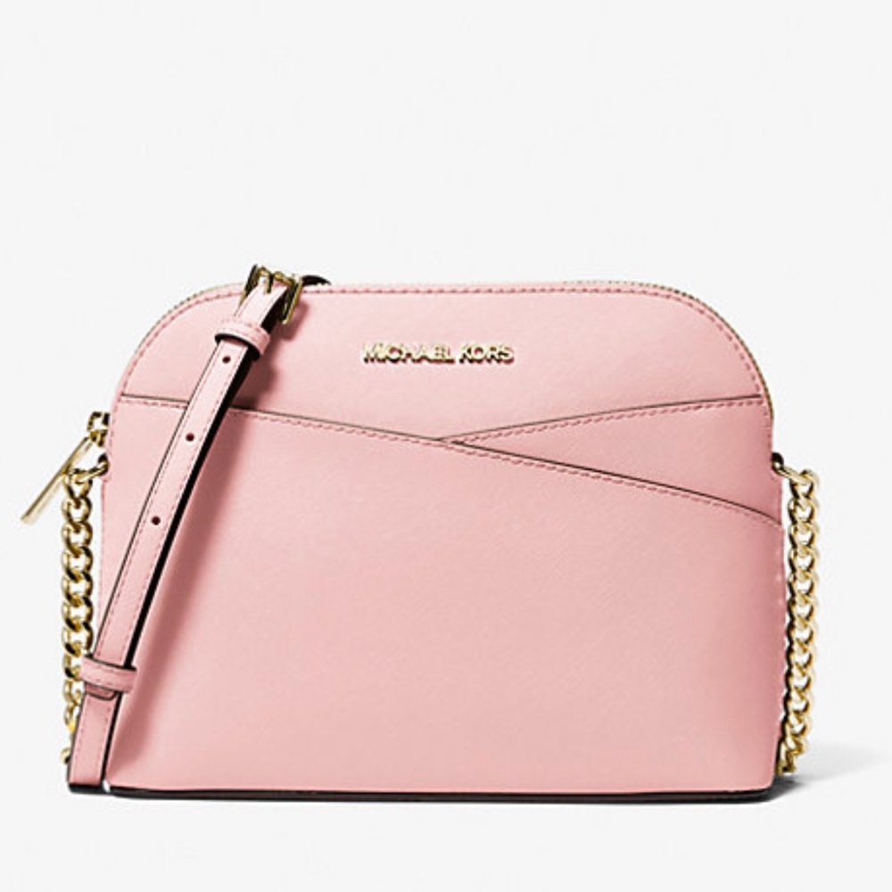 Michael Kors - Powder Blush pink Jet Set Travel Medium Dome Crossbody Bag NWT